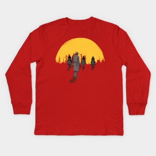 Red Dead Cowboys Kids Long Sleeve T-Shirt